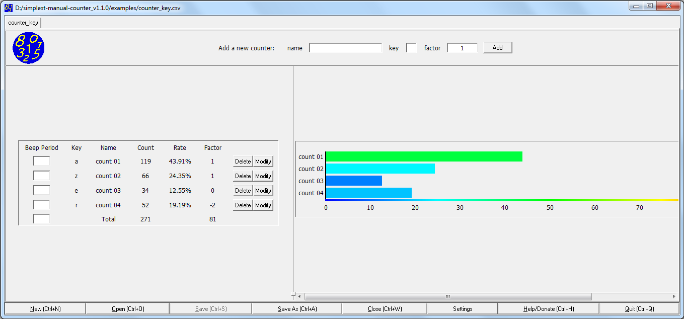 screen view of The Simplest Manual Counter